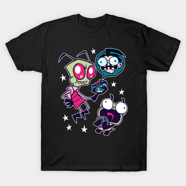 Spacey Invadies T-Shirt by kewlbot